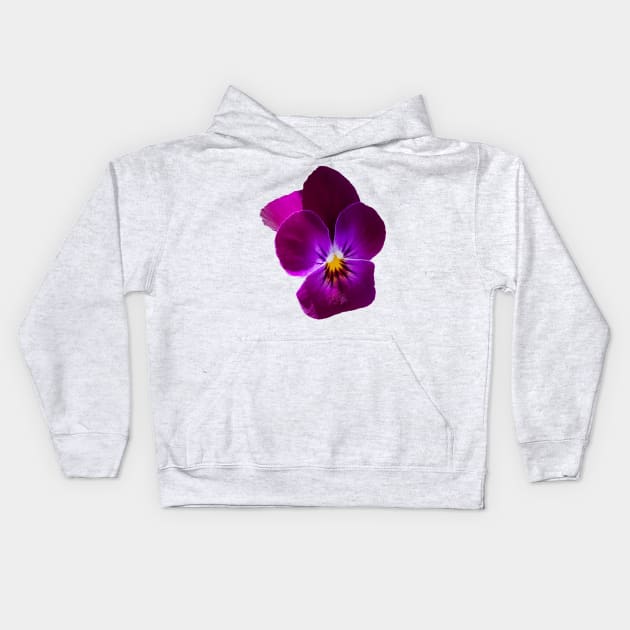 Purple Violet Flower Photo Kids Hoodie by ellenhenryart